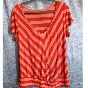 Maurices Orange Striped Tunic top Size 1